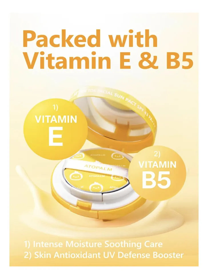 Atopalm Tok Facial Sun Pact 15g Spf43 Pa+++| Protector Solar
