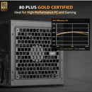 Fuente De Poder Modular Pmt750 Atx 3.1, Pcie 5.1 80 Plusgold Negro