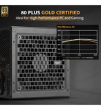 Fuente De Poder Modular Pmt750 Atx 3.1, Pcie 5.1 80 Plusgold Negro