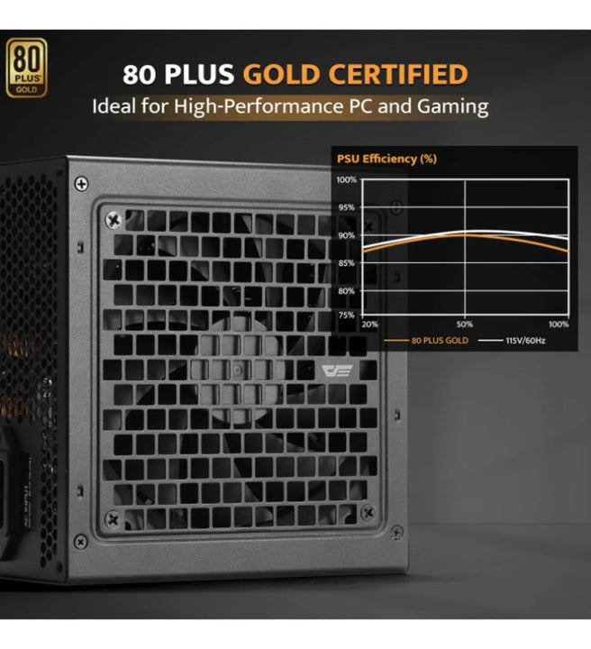 Fuente De Poder Modular Pmt750 Atx 3.1, Pcie 5.1 80 Plusgold Negro