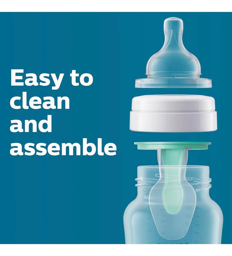 Kit Tetero Biberón Bebé Philips Avent 4 Onzas Oz X 4 Und 125 Transparente
