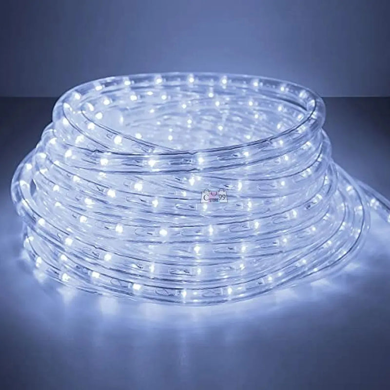 Manguera Led 3 Vias Luces Navideñas 10mt Blanco Hielo