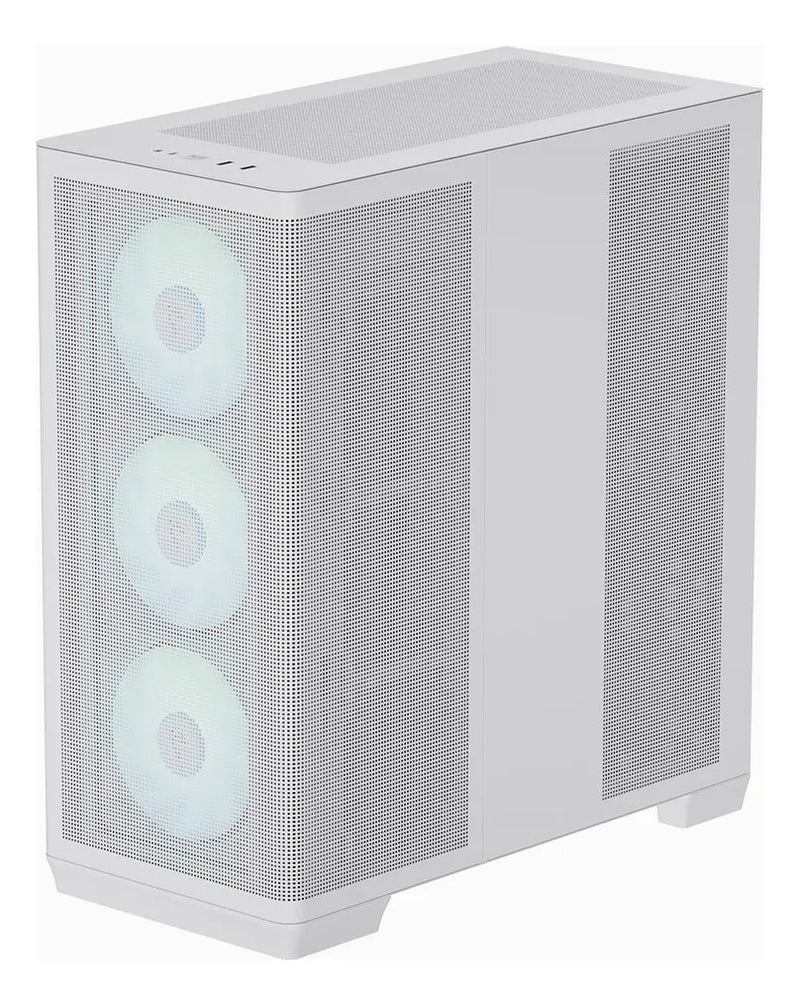 Chasis Gabinete Gamer Apnx C1 Blanco X4 Fan Argb