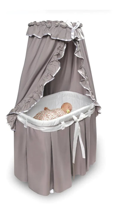 Tejón Cesta Majestad Bebé Moisés Con Dosel Grises Y