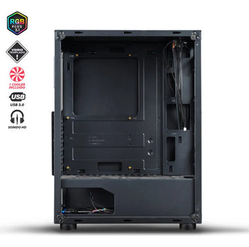 Combo De Chasis Gamer De 1 Cooler+ Fuente De 780wde Negro