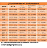 Chasis De Aluminio 210, Industrial, Diy, Superficie Oxidada,