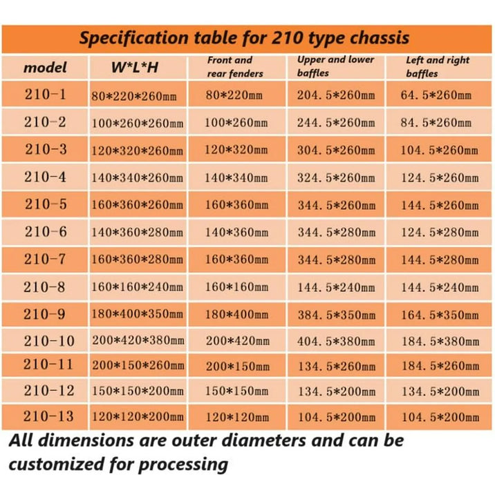 Chasis De Aluminio 210, Industrial, Diy, Superficie Oxidada,