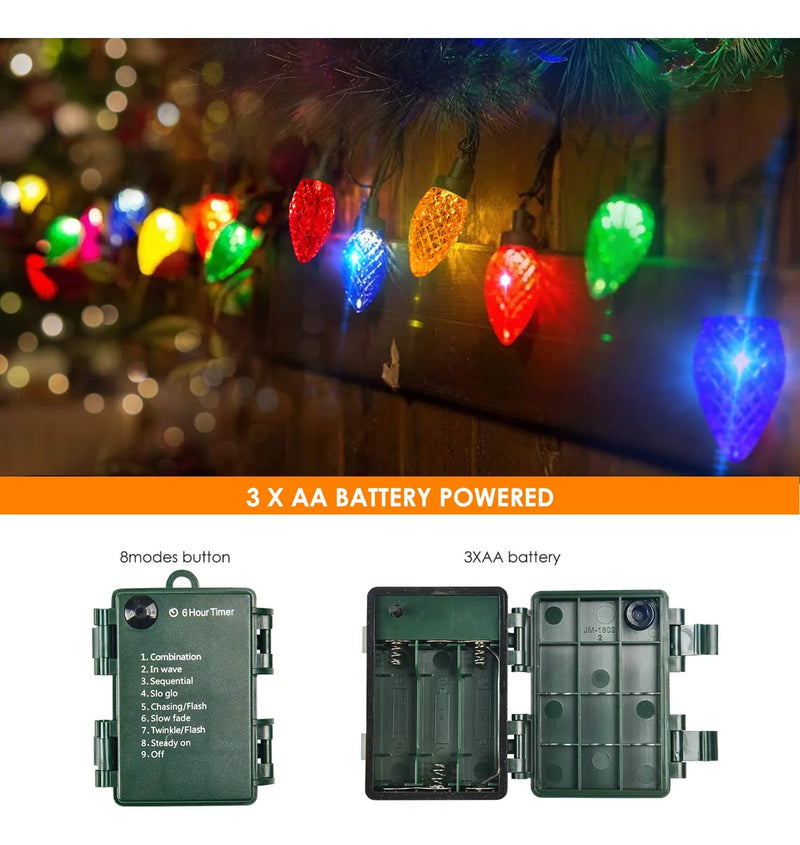 Luces Navidenas Led, 50 Colores, 4 Modos De Iluminacion.