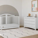 Cuna Convertible 4 En 1 Color Blanco Con Gaveta