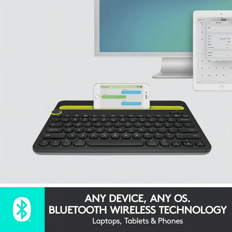 Teclado Logitech QWERTY inglés US color negro