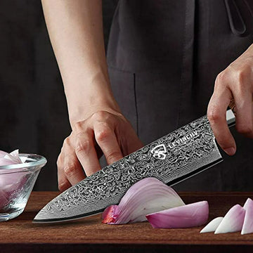 Cuchillo Chef Damasco 8 Profesional Acero Inoxidable Pakka