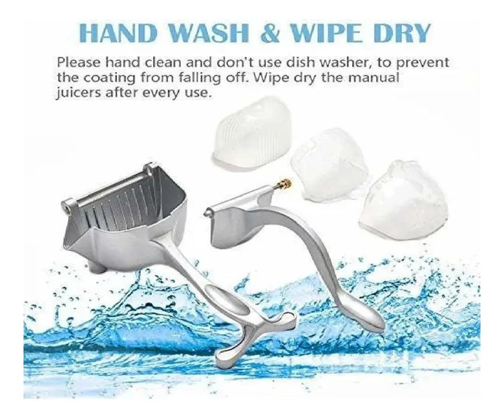 Exprimidor Extractor De Jugos De Naranjas Y Frutas Manual Plateado