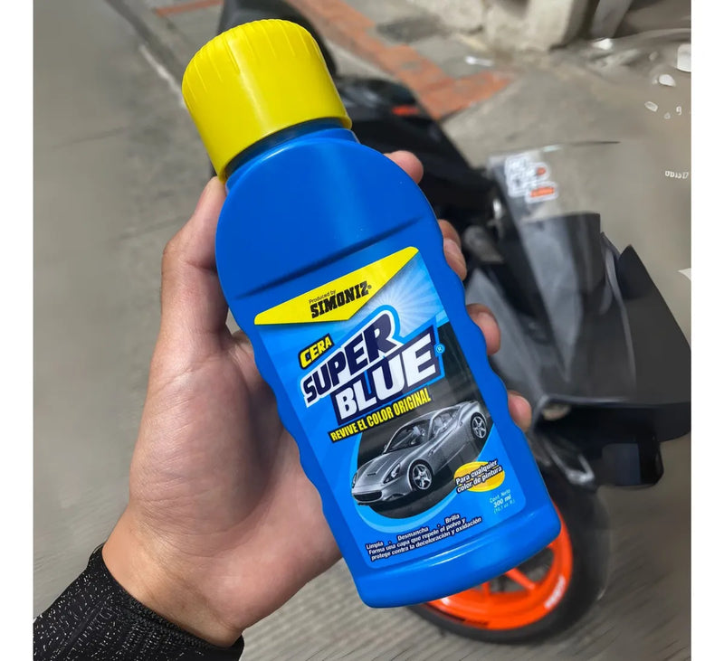 Restaurador De Partes Negras + Cera Superblue Simoniz Negro