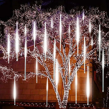 Extensión 8 Tubos Lhcer 30cm Con 24 Luces Navideñas Led
