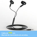 Audífonos Alámbricos Manos Libres Con Micrófono Para 3.5mm J Negro