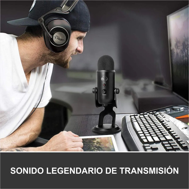 Micrófono Blue Yeti Condensador Omnidireccional color silverS