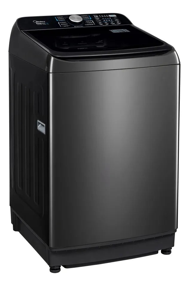 Lavadora Carga Superior 18 Kg Titanio Acero Inoxidable Midea Gris