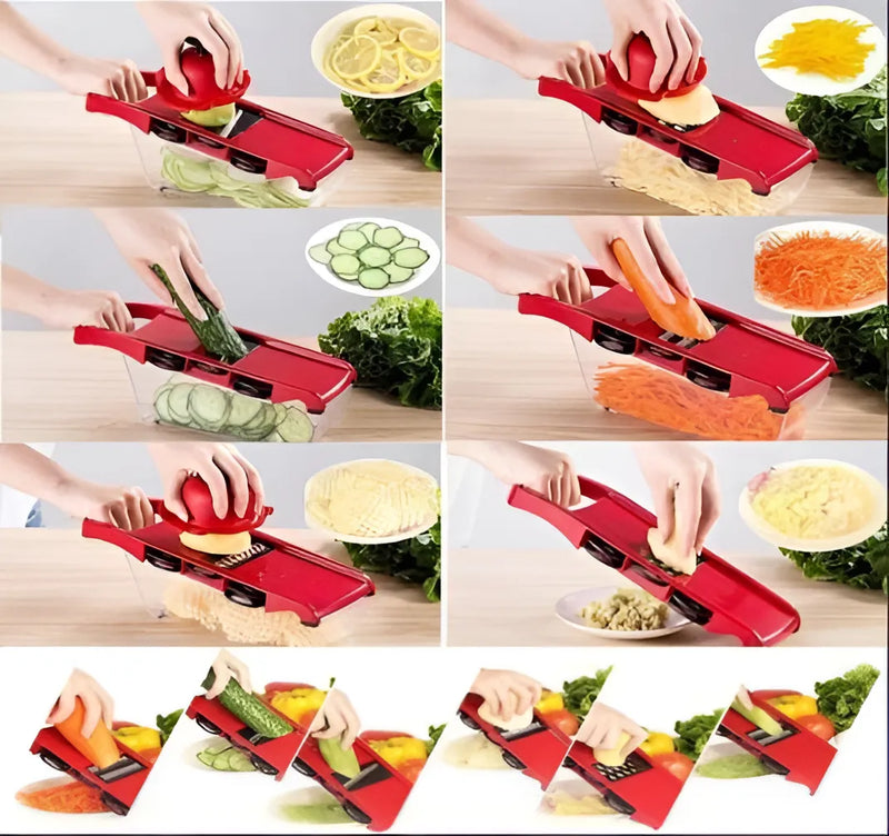 Rebanadora de mandolina 6 en 1 y cortadora de verduras
