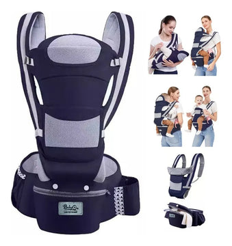 Cargador Silla Ergonomico Multiposiciones Para Bebes Baby On Color Azul oscuro