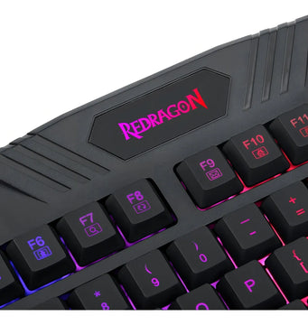 Teclado gamer Redragon Harpe Pro K503A RGB QWERTY español color negro con luz RGB