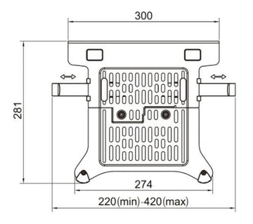 Bandeja Para Portatil De Adaptacion Vesa Universal Negro