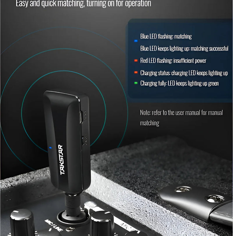 Microfono Inalambrico Alta Frecuencia Uhf Takstar