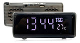 Parlante Bluetooth Con Radio Reloj Despertador Recargable Negro