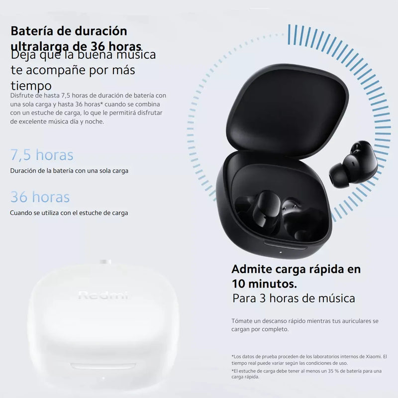 Xiaomi Redmi Buds 6 Play Audifonos Táctil Manos Libres Blanc Blanco