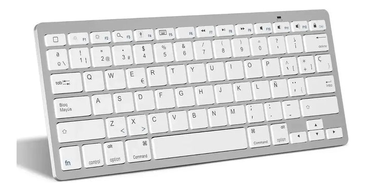 Teclado Bluetooh Recargable Inalambrico Tablet Celular Pc Teclado Multicolor