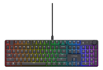 Teclado Gamer Trust Gxt 866 Torix Mecanico Rgb Teclado Negro Idioma Español Latinoamérica