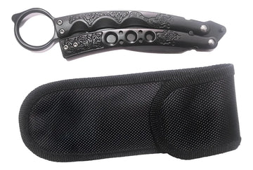 Navaja Cuchillo Mariposa Garra De Tigre Karambit Arte Marcia Opcional
