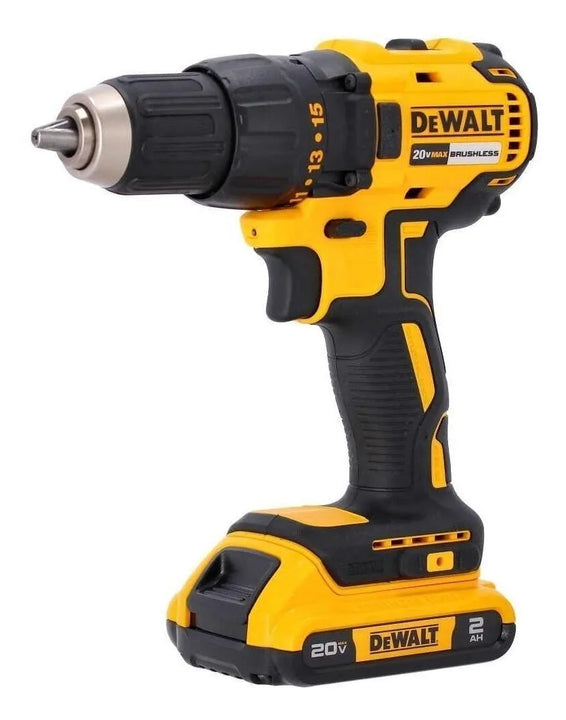 Taladro atornillador inalámbrico de 13mm DeWalt DCD7771D2 + 2 baterías de 2Ah + accesorio con estuche de plástico