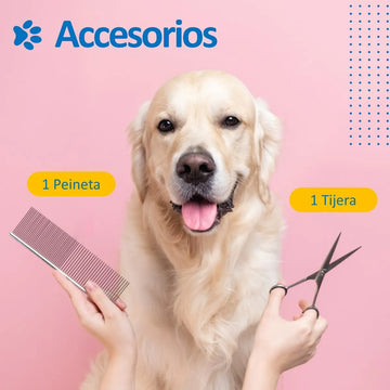 Maquina Peluqueria Corta Pelo Mascotas Perro Gato Kit Petpal Color Negro