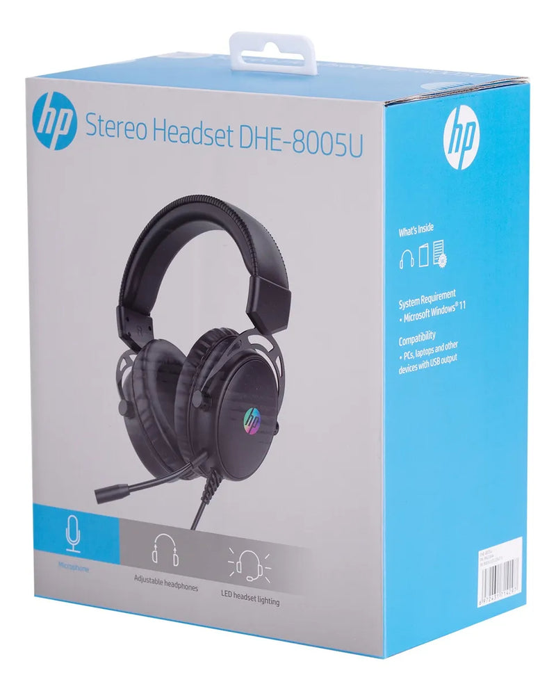 Audifonos Hp Auriculares Diadema Microfono Dhe-8005n On Ear Negro