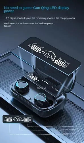 Auriculares inalámbricos Bluetooth Dual Ear Game M30 de Tws, color negro