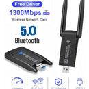 Adaptador Wifi 5ghz Usb 3.0 Dual 5g 1300mbps + Bluetooth 5.0