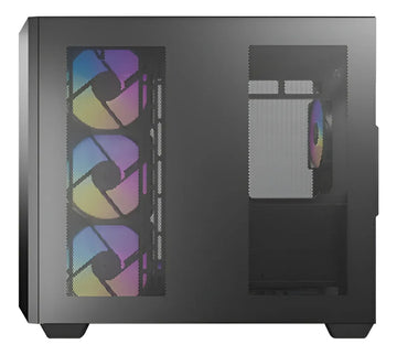 Armario para juegos Antec C5 Argb de vidrio de 4 mm, 7 ventiladores de 120 mm, color negro