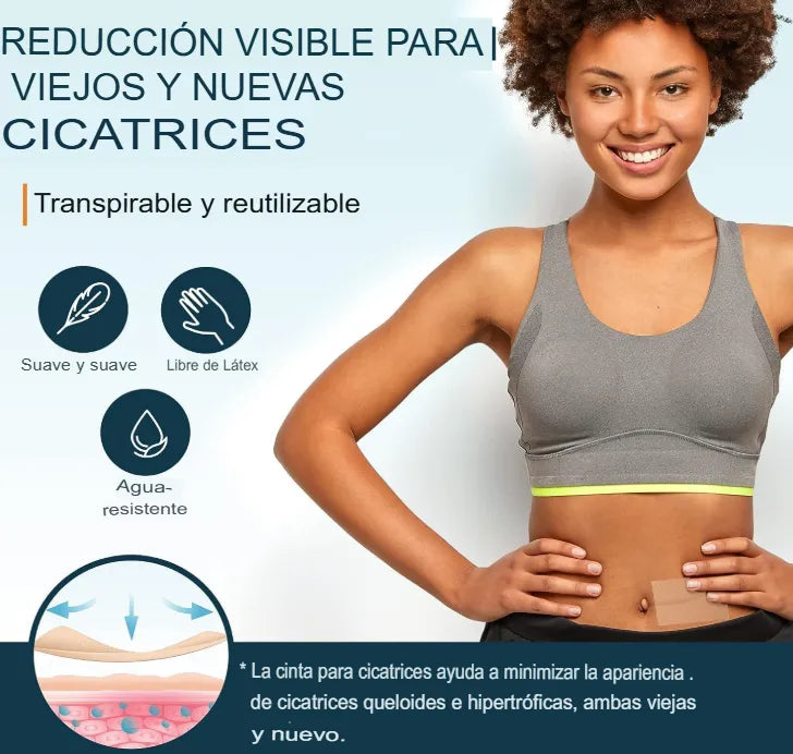 Parche cinta Silicona Eliminación de Cicatrices Adhesivo