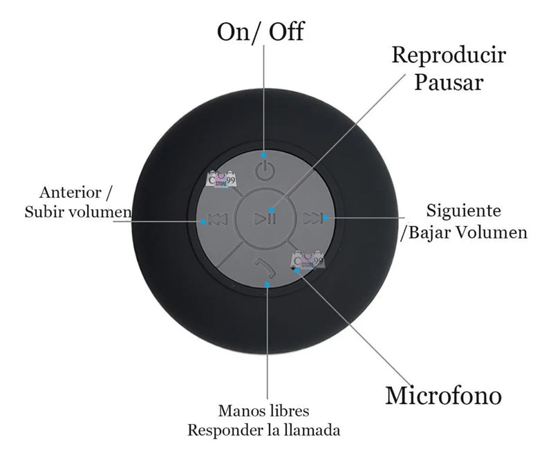 Mini Bafle Inalámbrico Portátil Altavoz Resistente Al Agua