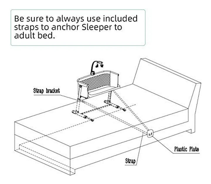 Bebé De La Cuna, Cama Cunas Ronbei De Noche Del Durmiente De