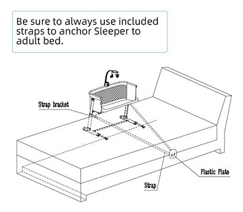 Bebé De La Cuna, Cama Cunas Ronbei De Noche Del Durmiente De