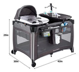 Cuna Portátil 4 En 1 Para Bebé Plegable De Viaje Gris