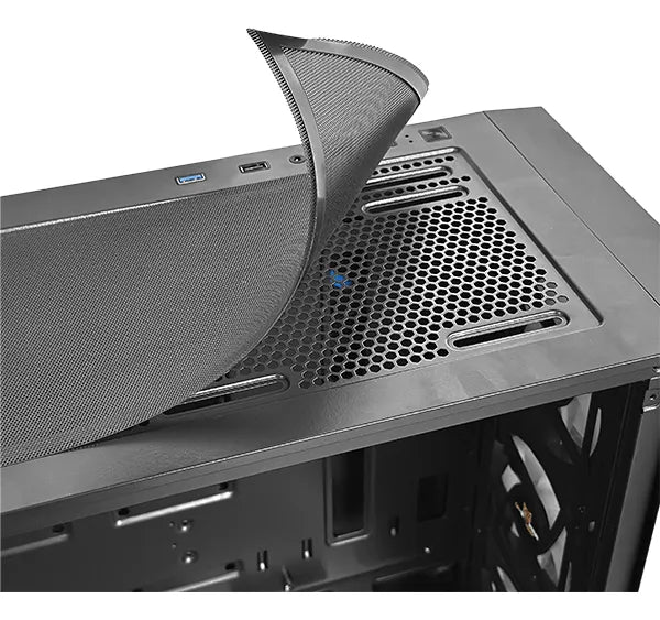 Gabinete Chasis Gamer Pc Argb Atx Con Controlador + 4 Cooler Negro