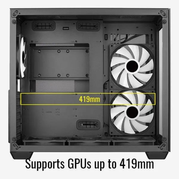 Gabinete Atx Gamer Aerocool Dryft Cubo 6 Ventiladores Argb