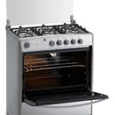 Estufa De Piso Indurama Alcala 32 Horno Grill 5 Puestos Color Gris