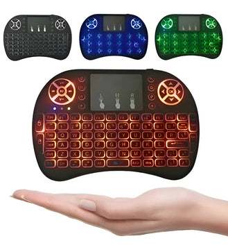 Mini Teclado Inalámbrico Airmouse Android Smart Tv Iluminado Mouse Color Teclado Black