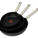 Set X3 Sartenes Lines 20, 24 Y 28cm Aluminio Forjado Negro
