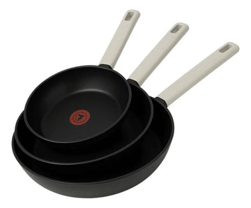 Set X3 Sartenes Lines 20, 24 Y 28cm Aluminio Forjado Negro