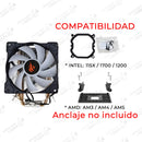 Disipador De Aire Enfriador De Cpu Rgb Para Intel Y Amd.