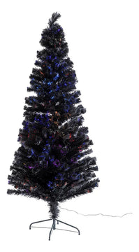 Árbol De Navidad Negro Fibra Óptica 210 Dear Santa